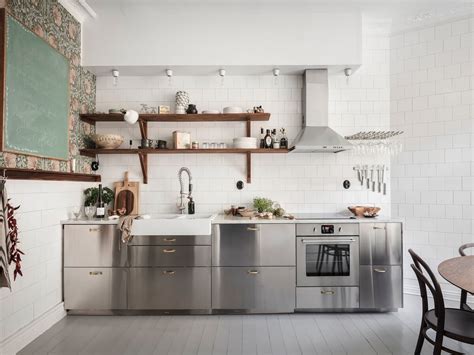 stainless steel cabinet with open selves|oak stainless steel cabinets.